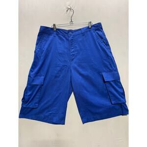 True Rock Blue Mens Cargo Shorts Size 38